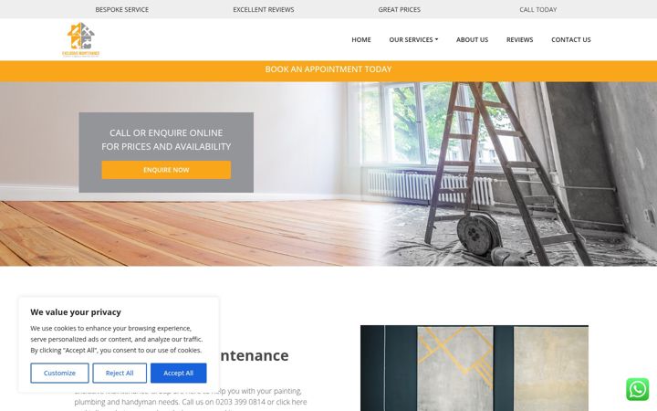 Screenshot of exclusivemaintenancegroup.co.uk