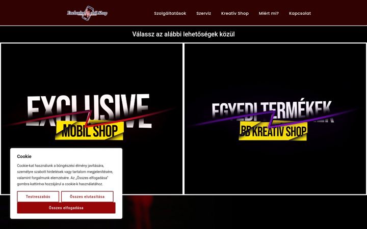 Screenshot of exclusivemobilshop.hu