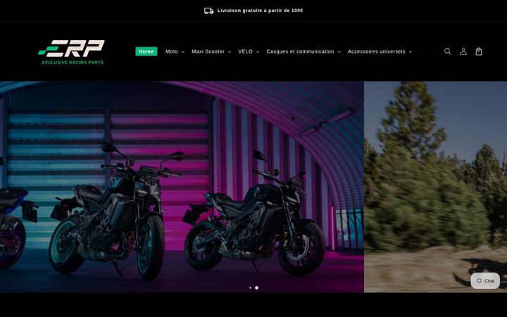 Screenshot of exclusiveracingparts.fr