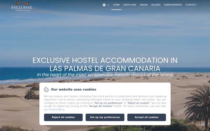 Screenshot of exclusiveroomscollection.com