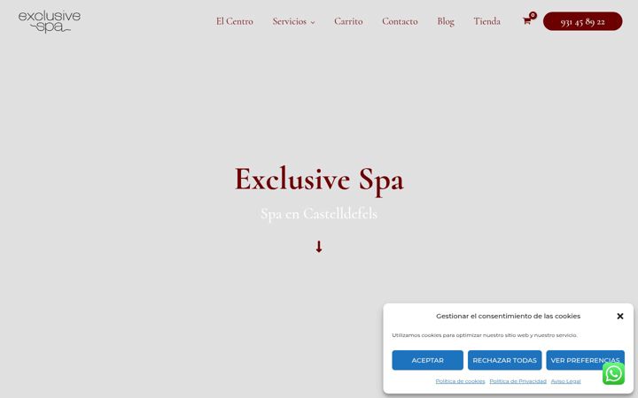 Snímek obrazovky exclusivespa.es