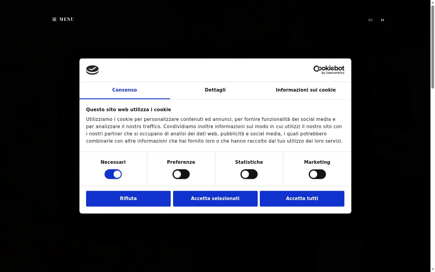 Snimka zaslona bannera za privolu prikazanog prije bilo kakve interakcije