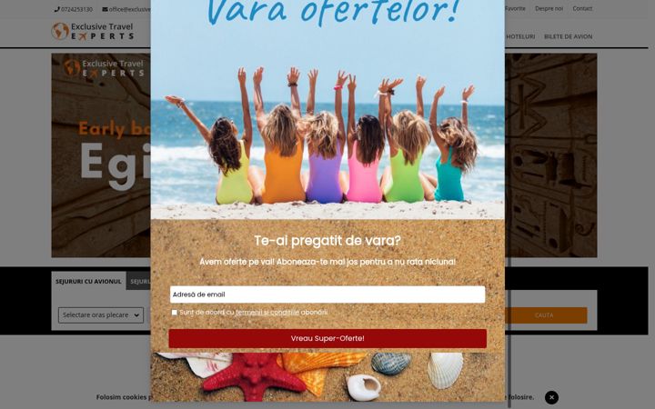 Posnetek zaslona exclusivetravelexperts.ro