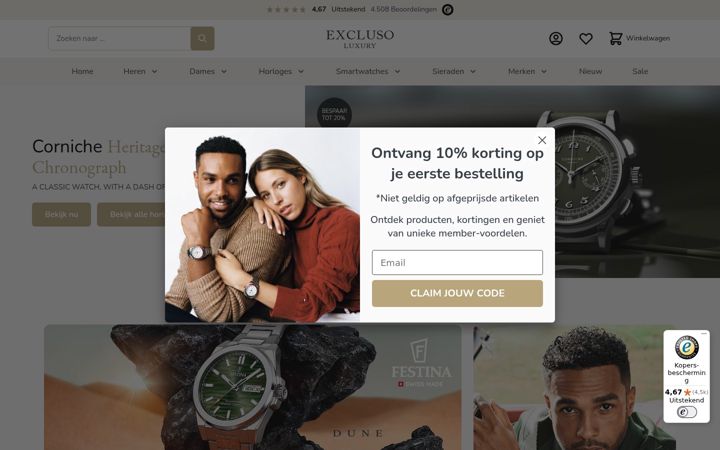 Screenshot of excluso.nl