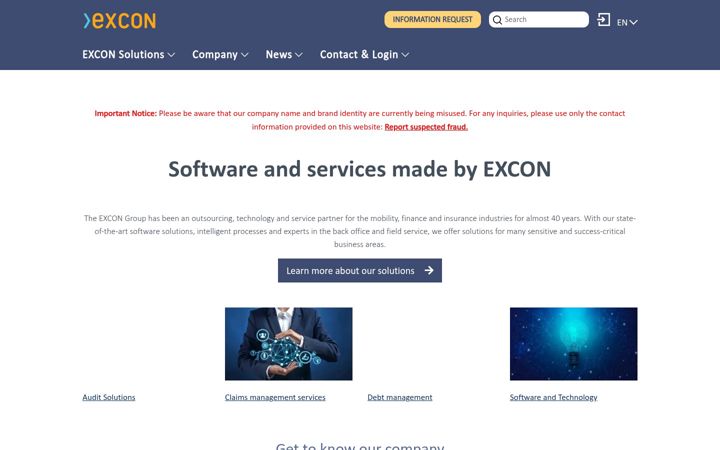 Screenshot of excon.com