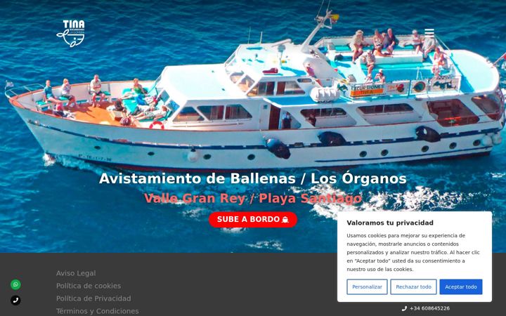 Screenshot of excursiones-tina.com