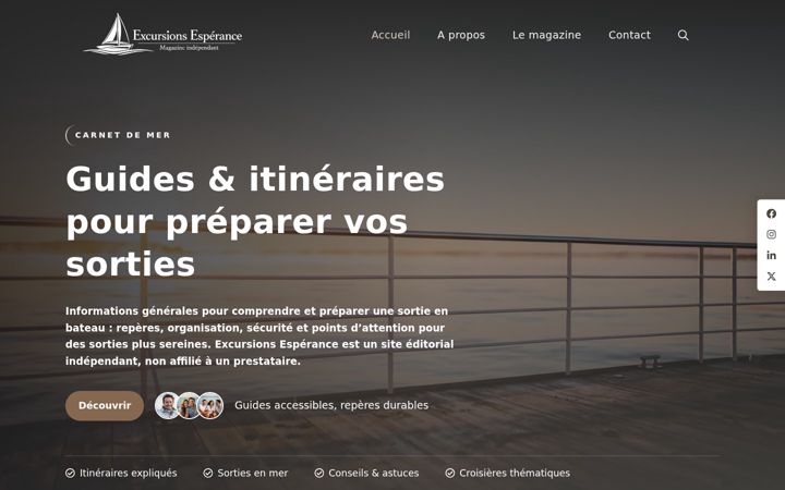 Screenshot of excursions-esperance.com