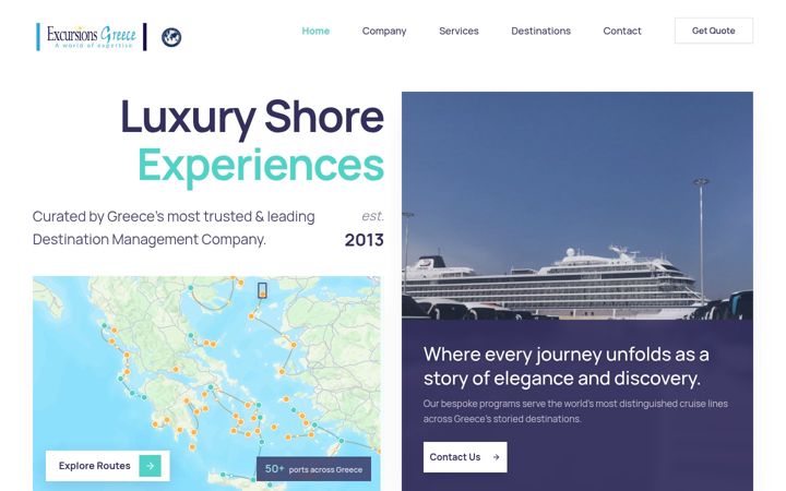 Screenshot of excursionsgreece.com