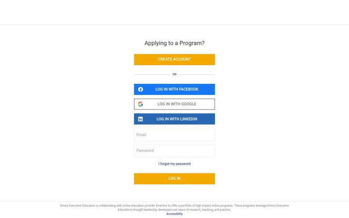 Screenshot of execed-online.emory.edu