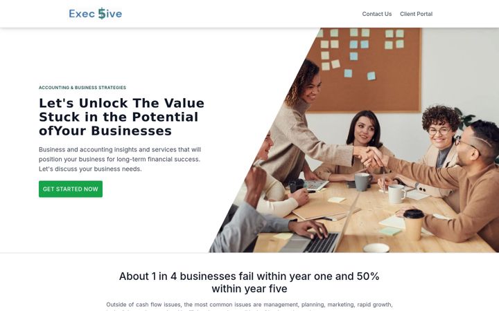 Screenshot of execfive.com