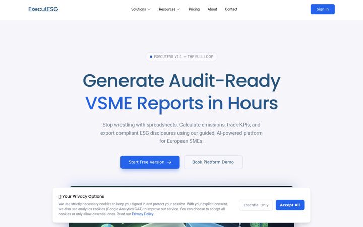 Screenshot of executesg.com