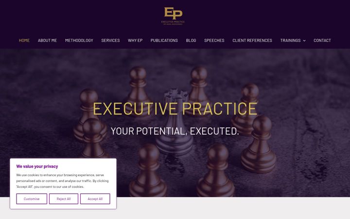 Screenshot of executive-practice.com