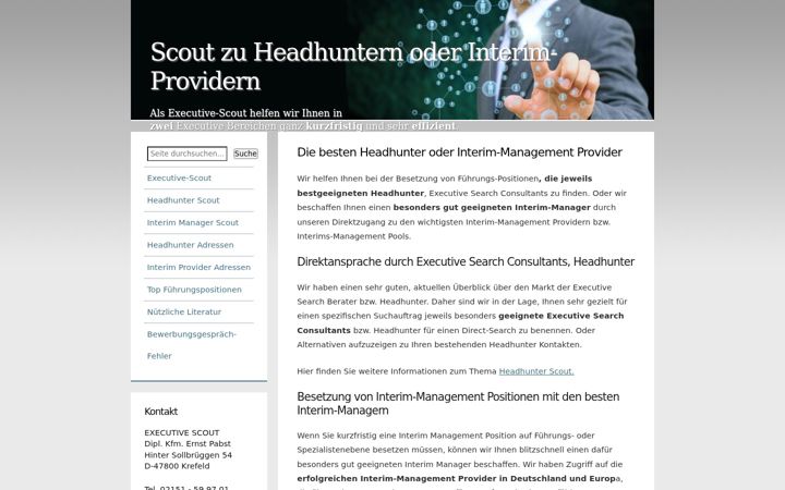 Screenshot of executive-scout.de
