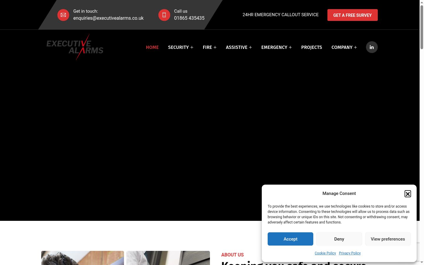 Zrzut ekranu banera zgody wyświetlanego przed jakąkolwiek interakcją