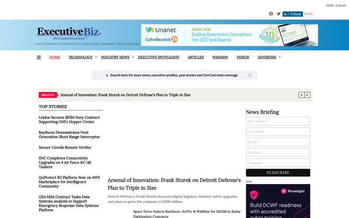 Screenshot of executivebiz.com