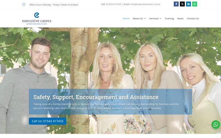 Screenshot of executivecarers.co.uk