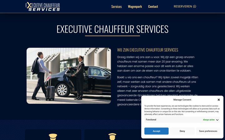 Screenshot of executivechauffeurservices.nl