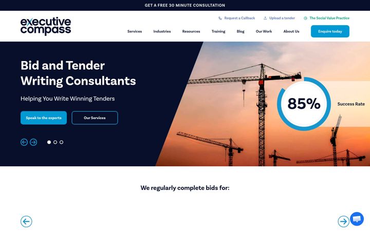 Screenshot of executivecompass.co.uk