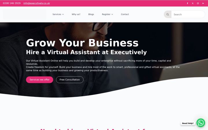 Screenshot of executively.co.uk