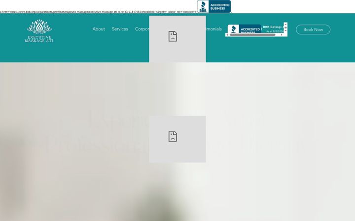 Screenshot of executivemassageatl.com