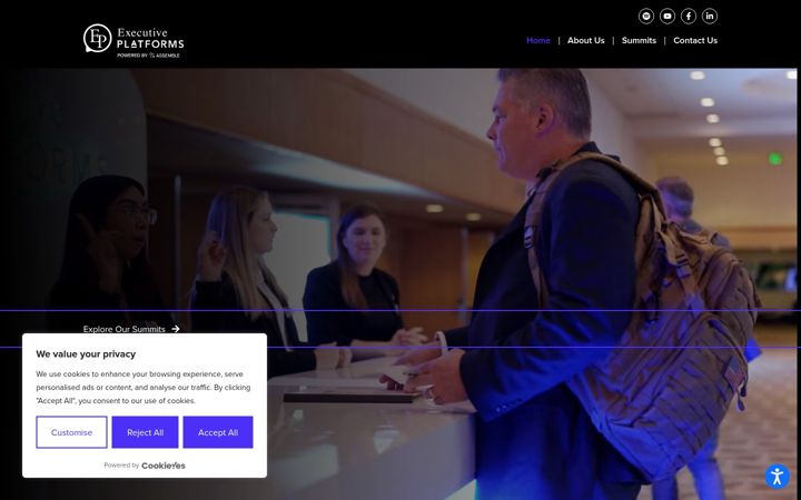 Screenshot of executiveplatforms.com