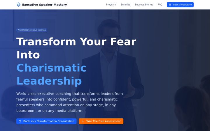 Screenshot of executivespeakingcoaches.com