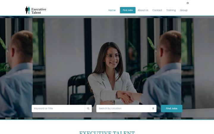 Skærmbillede af executivetalent.ie