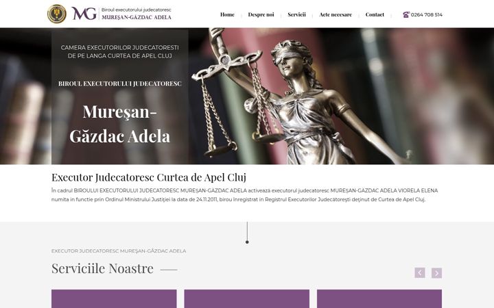 Screenshot of executorijudecatoresticluj.ro