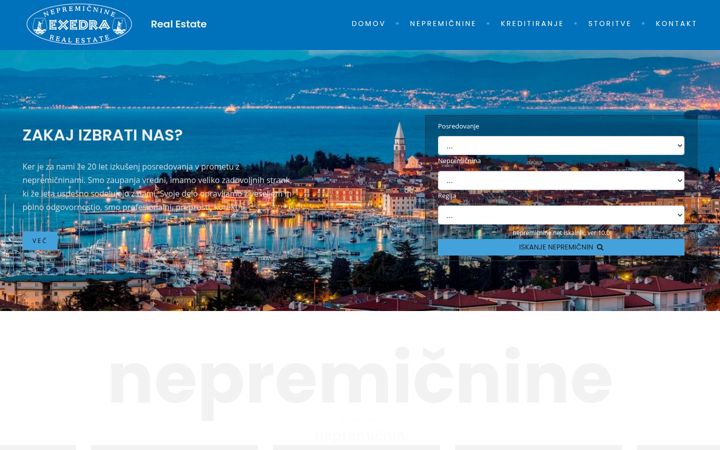 Screenshot of exedra-nepremicnine.com
