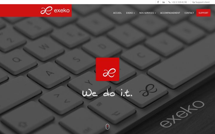 Snímek obrazovky exeko.be
