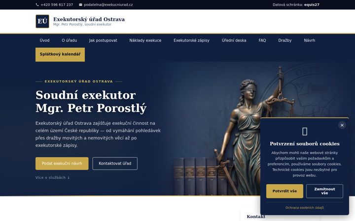 Screenshot of exekucniurad.cz