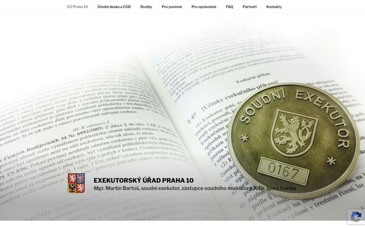 Screenshot of exekutorskyurad.eu