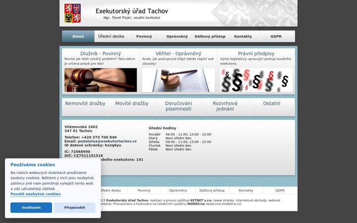 Screenshot of exekutortachov.cz