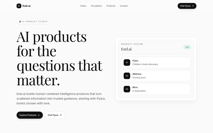 Screenshot of exel.ai