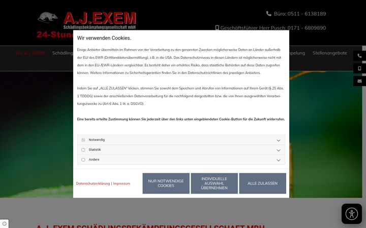 Screenshot of exem.de