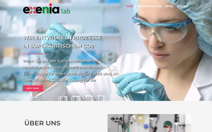Screenshot of exenialab.de