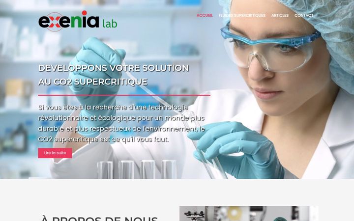 Captură de ecran a exenialab.fr