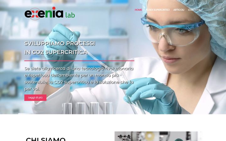 Screenshot van exenialab.it