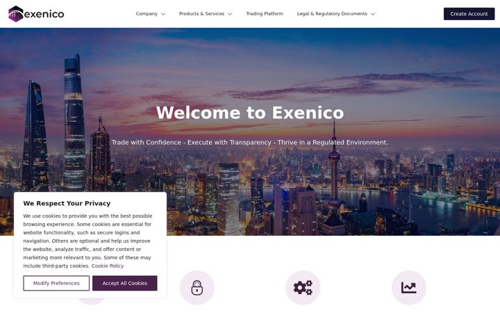 Screenshot of exenico.com
