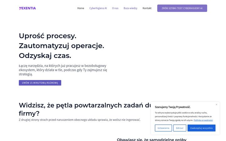 Screenshot of exentia.pl
