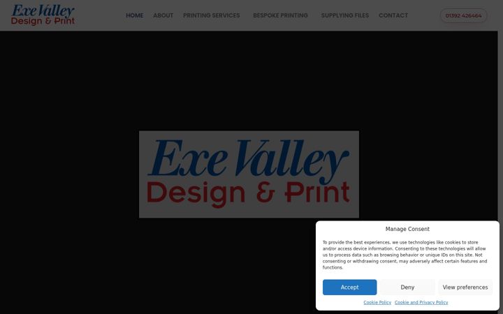 Screenshot of exeprint.co.uk