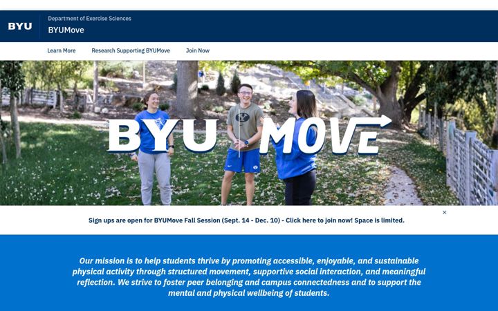 Screenshot of exercisemedicineinstitute.byu.edu