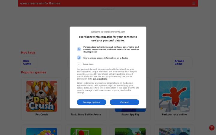 Screenshot of exercisenewinfo.com