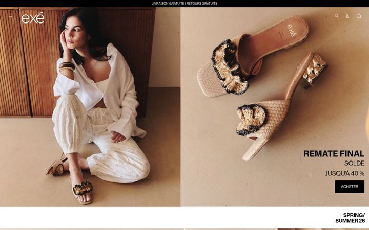 Screenshot of exeshoes.fr