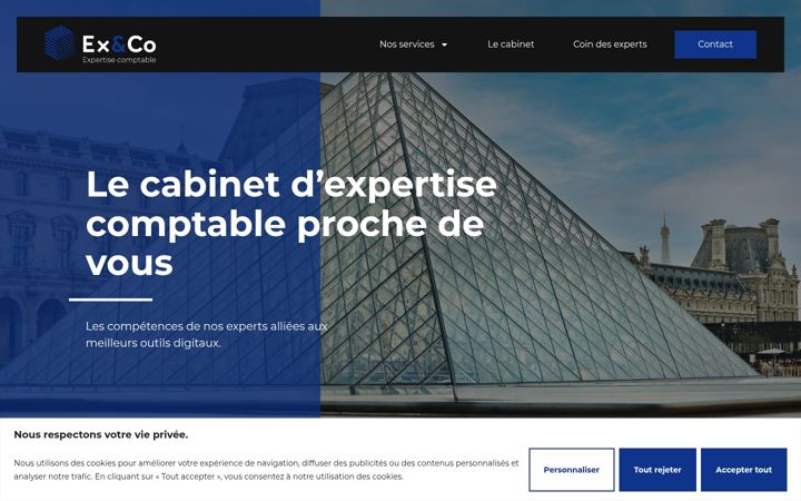 Screenshot of exetco.paris
