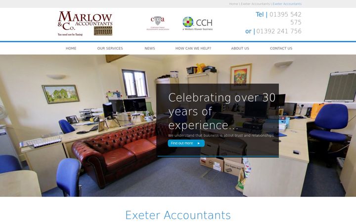 Screenshot of exeteraccountant.com