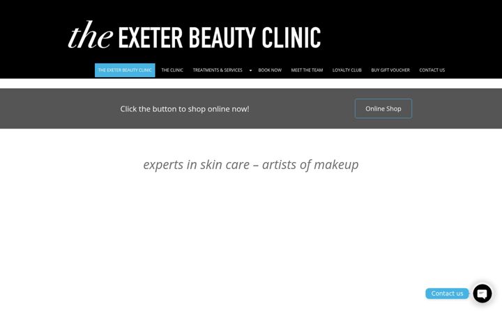 Screenshot of exeterbeautyclinic.co.uk