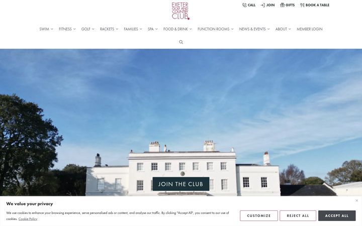 Screenshot of exetergcc.co.uk