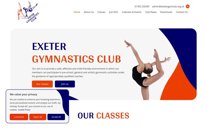Képernyőkép: exetergymclub.org.uk