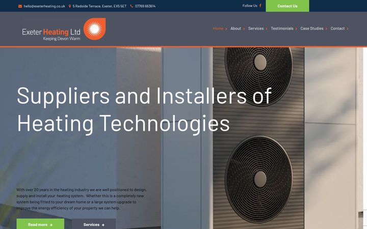 Képernyőkép: exeterheating.co.uk